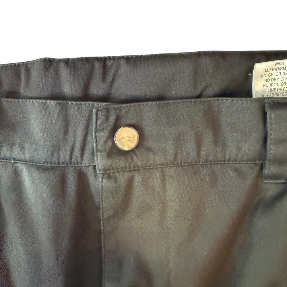 Men's Black Athletic Golf Rain Pants with Reflective Trim - Picture 4 of 5